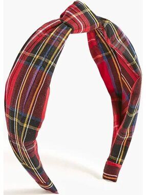 J CREW Girls' Tartan Knotted Headband NEW NWT